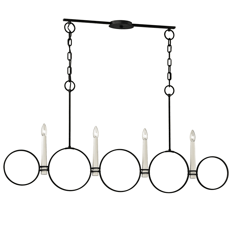 Juliette 4Lt Chandelier Island Country Iron-Troy Lighting-TROY-F5954-Chandeliers-1-France and Son