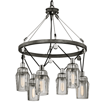 Citizen 6Lt Pendant Medium Graphite And Polished Nickel-Troy Lighting-TROY-F5996-Pendants-1-France and Son