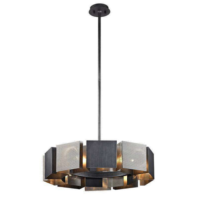 Impression 10Lt Pendant Graphite And Satin Nickel-Troy Lighting-TROY-F6045-Pendants-1-France and Son