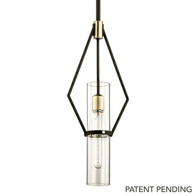 Raef 1Lt Pendant-Troy Lighting-TROY-F6314-PendantsSmall-Textured Bronze Brushed Brass-4-France and Son