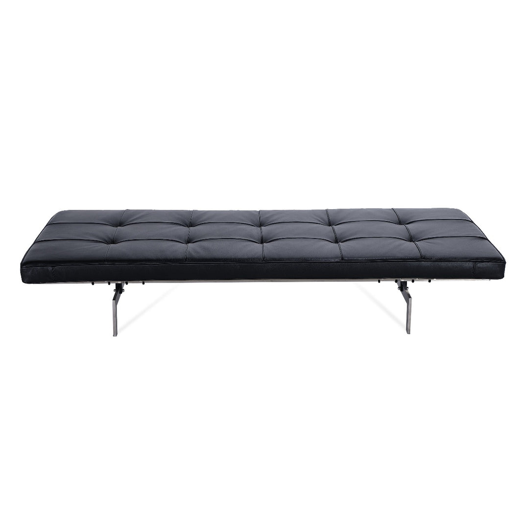 Poul Leather Daybed-France & Son-FB6639BLK-Daybeds-1-France and Son