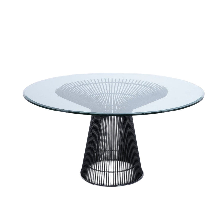 Mid Century Platner Stainless Steel Dining Table-France & Son-FB9688GLSBLK-Dining TablesBlack-5-France and Son