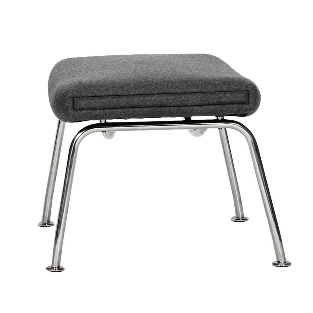 Wegner Wing Ottoman - Charcoal Grey