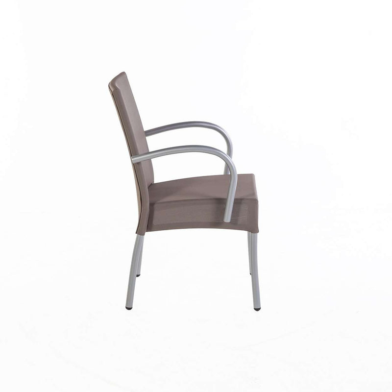 Outdoor Dining Armchair-France & Son-FCC1804TAUPE-Outdoor Dining Chairs-2-France and Son