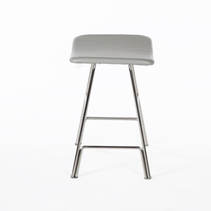 Mid Century Rod Dining Stool - Leather-France & Son-FEB2049GREY-Stools & Ottomans-2-France and Son