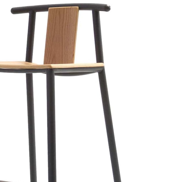 Horsens Panda Bar Stool-France & Son-FEB3449DGREYC-Bar Stools-4-France and Son