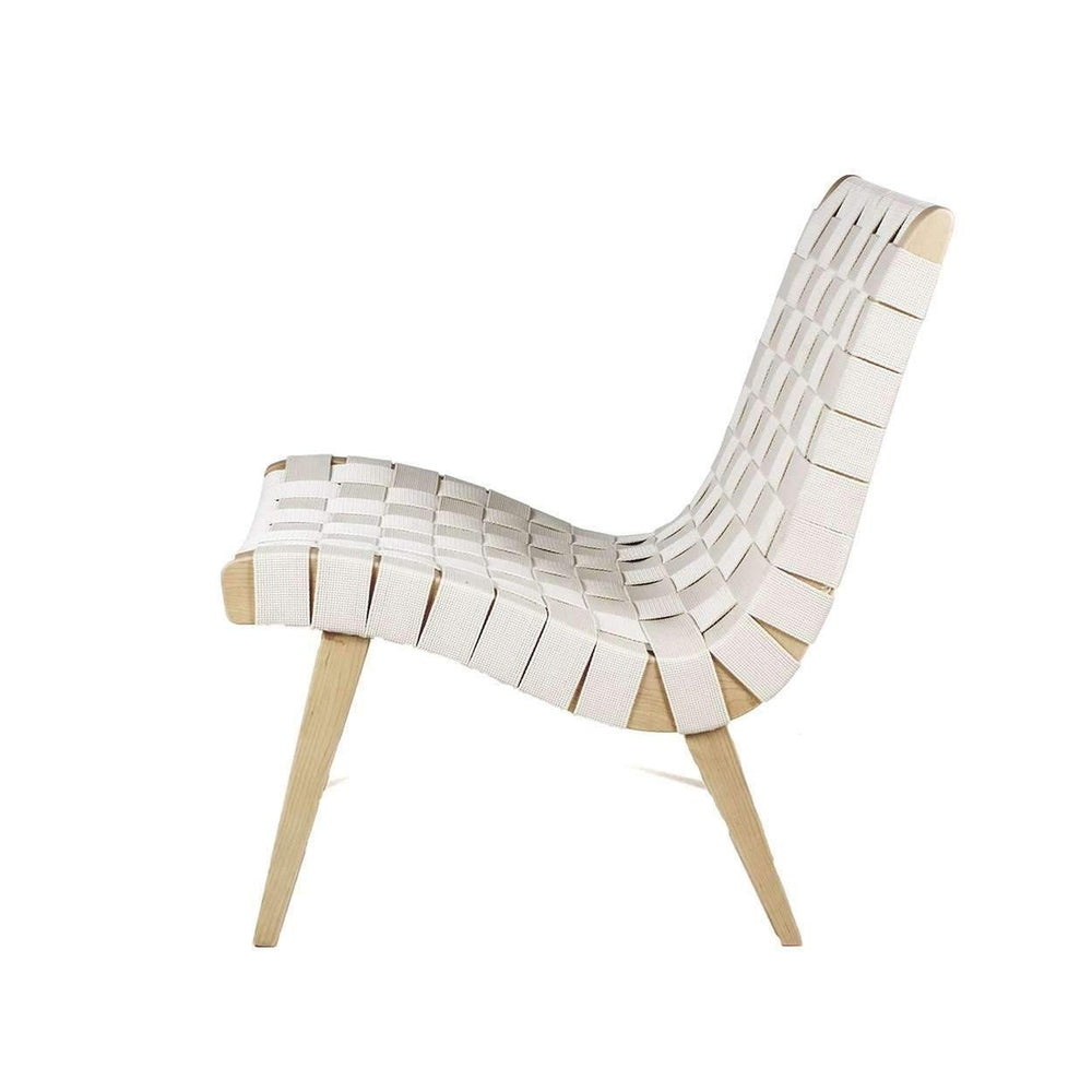 Risom Lounge Chair - White-France & Son-FEC5917WHT-Lounge Chairs-2-France and Son