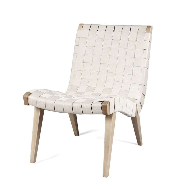 Risom Lounge Chair - White-France & Son-FEC5917WHT-Lounge Chairs-1-France and Son