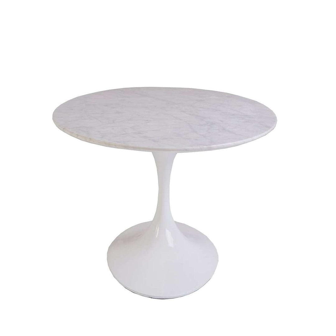 Carrara Marble Pedestal Coffee Table - 42" Oval