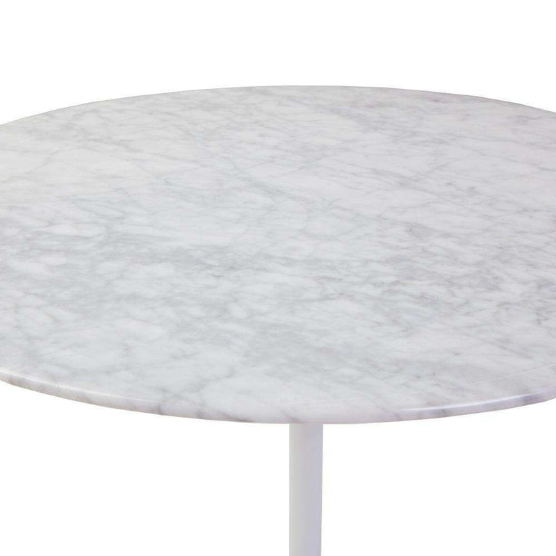 Carrara Marble Tulip Side Table - 20"-France & Son-RT335SWHITE-Side Tables-3-France and Son