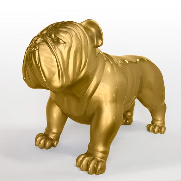 Bulldog Sculpture, Large - Indoor-Gold Leaf Design Group-GOLDL-FG1250-GP-Decorative ObjectsGold Painted-4-France and Son