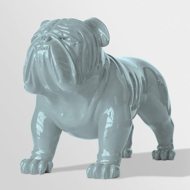 Bulldog Sculpture, Small - Outdoor-Gold Leaf Design Group-GOLDL-FG1262-SB-UV-Decorative ObjectsSmoky Blue-5-France and Son