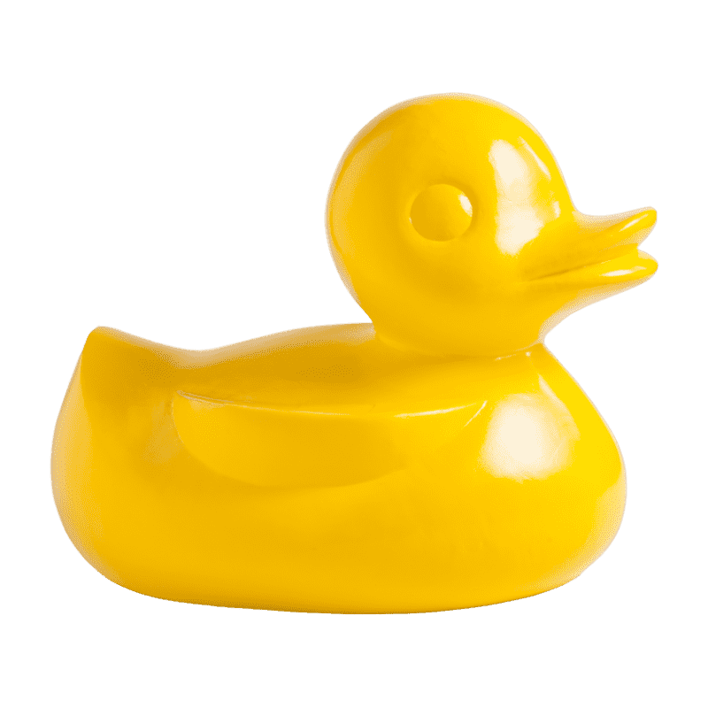 Large Fiberglass Duck-Gold Leaf Design Group-GOLDL-FG2370-YE-DecorYellow-1-France and Son