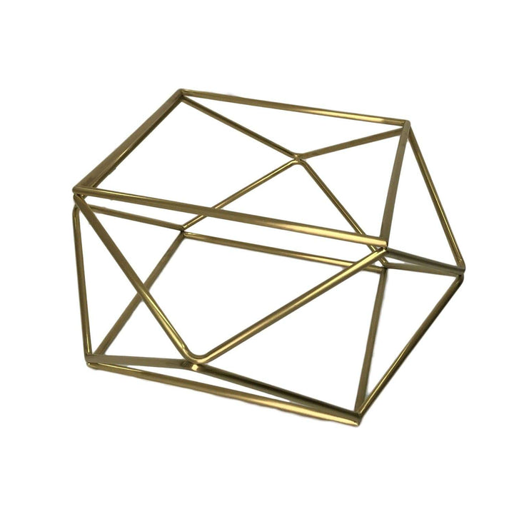 Marble Geometric Coffee Table - Gold