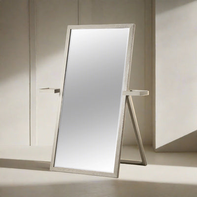 Kelly Hoppen Eric Floor Mirror with White Oak Frame-Sonder-FIM8019-Mirrors-1-France and Son