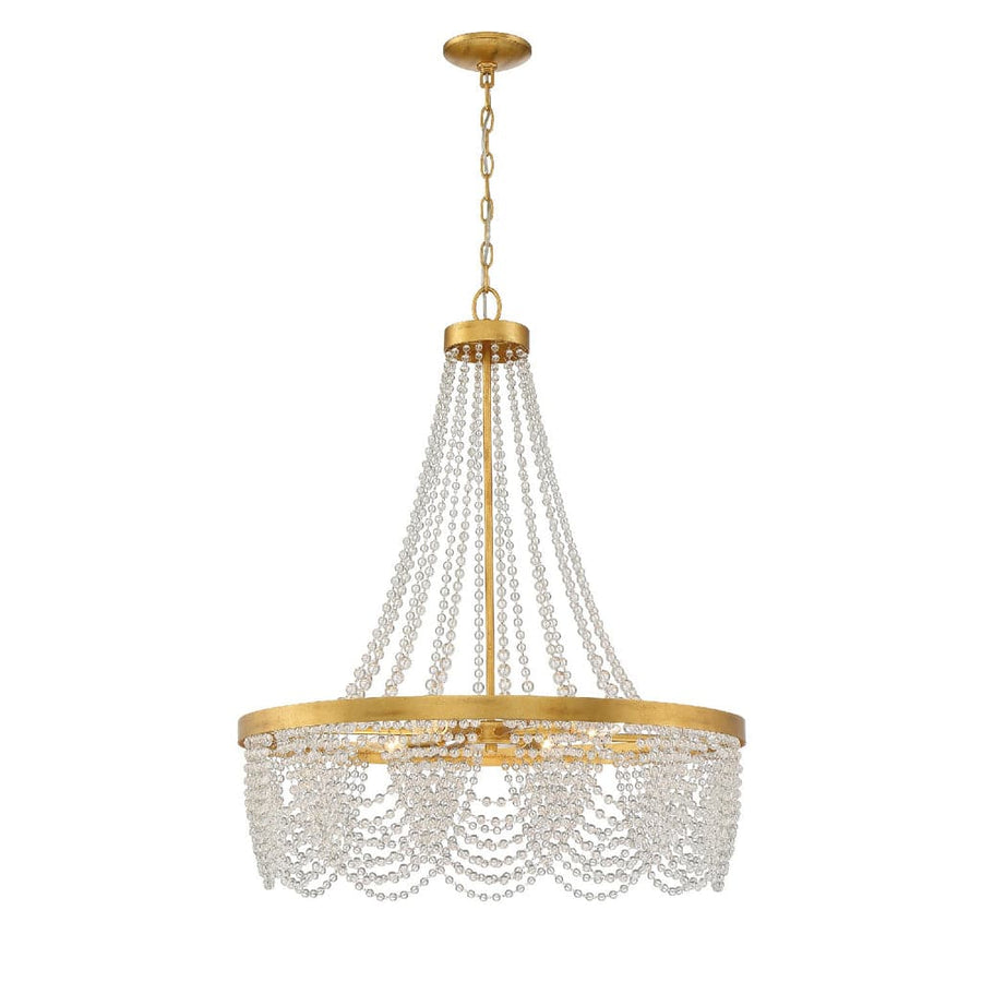 Fiona 4 Light Chandelier-Crystorama Lighting Company-CRYSTO-FIO-A9104-GA-CL-ChandeliersClear Glass Beads-1-France and Son