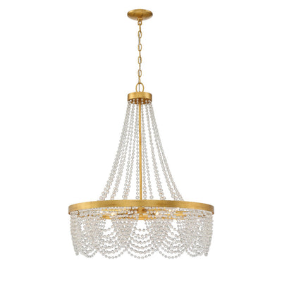 Fiona 4 Light Chandelier-Crystorama Lighting Company-CRYSTO-FIO-A9104-GA-CL-ChandeliersClear Glass Beads-1-France and Son
