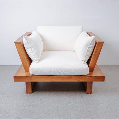 Zen Teak Platform Chair-France & Son-FL1007-Lounge Chairs-1-France and Son