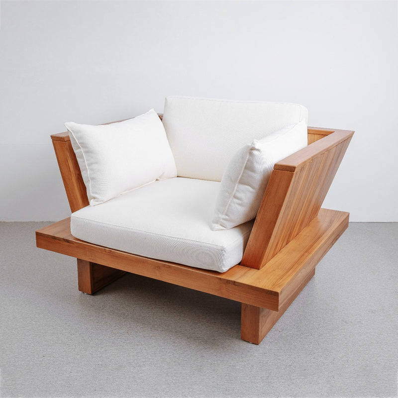 Zen Teak Platform Chair-France & Son-FL1007-Lounge Chairs-6-France and Son