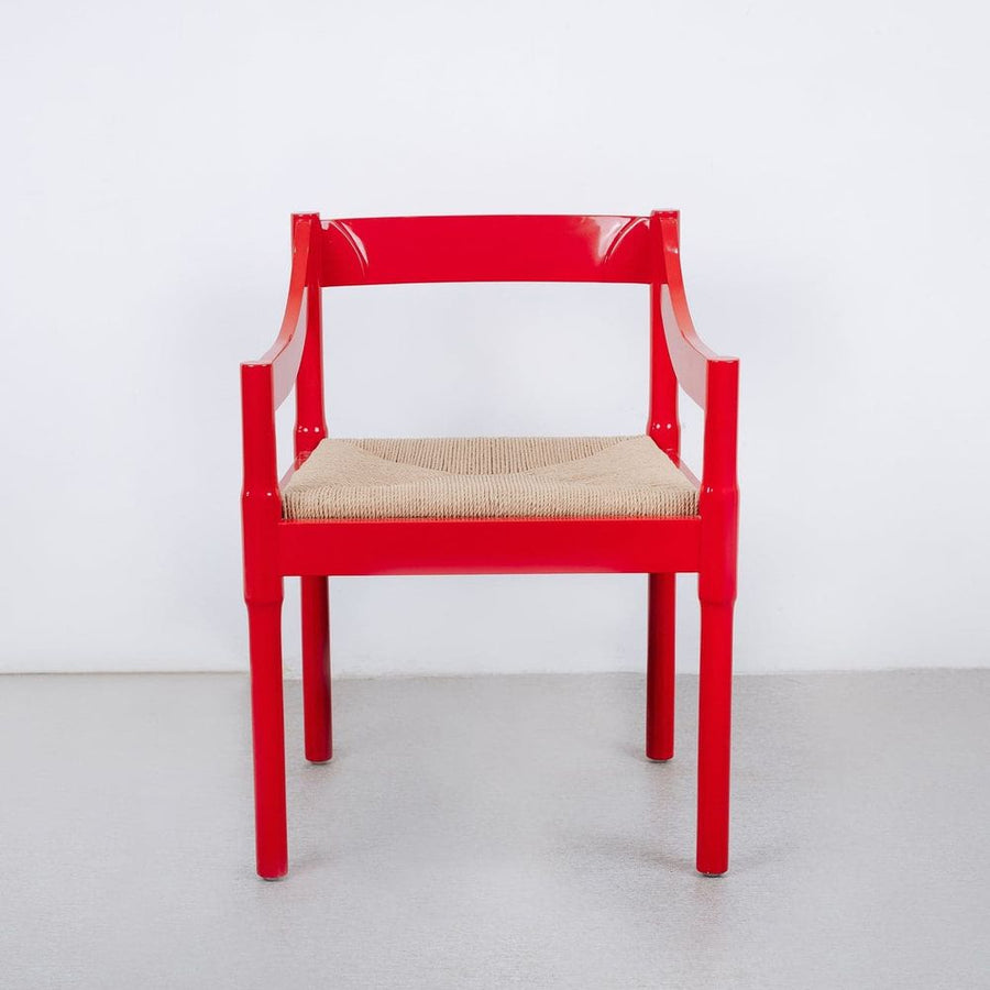 Magistretti Arm Chair-France & Son-FL1029RED-Dining ChairsRed-1-France and Son