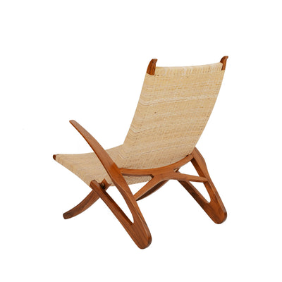 Hans Dolphin Lounge Chair-France & Son-FL1037NTRL-Lounge ChairsBrown-4-France and Son
