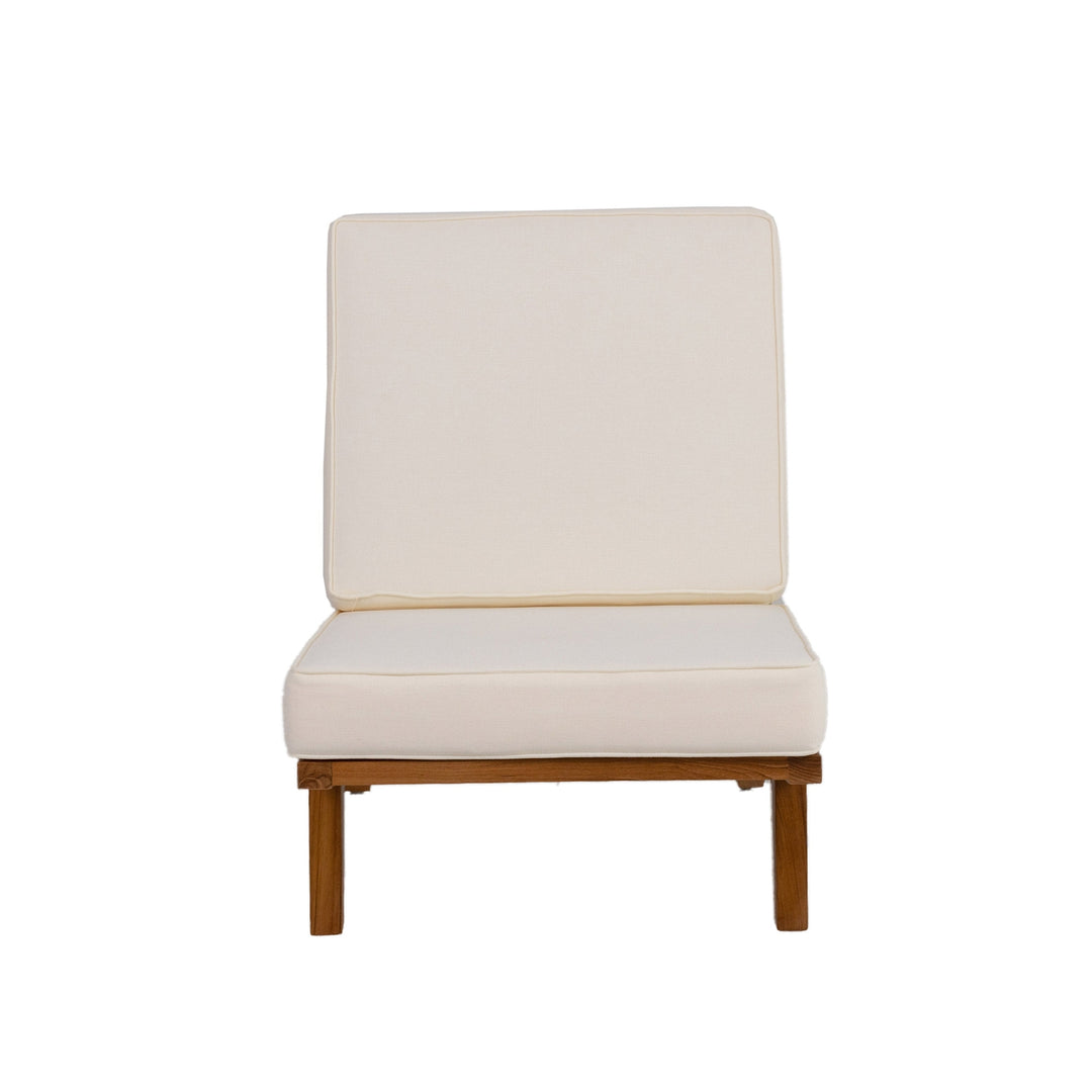 Naka Armless Platform Lounge Chair-France & Son-FL1042BGE-SQ-Lounge Chairs-7-France and Son