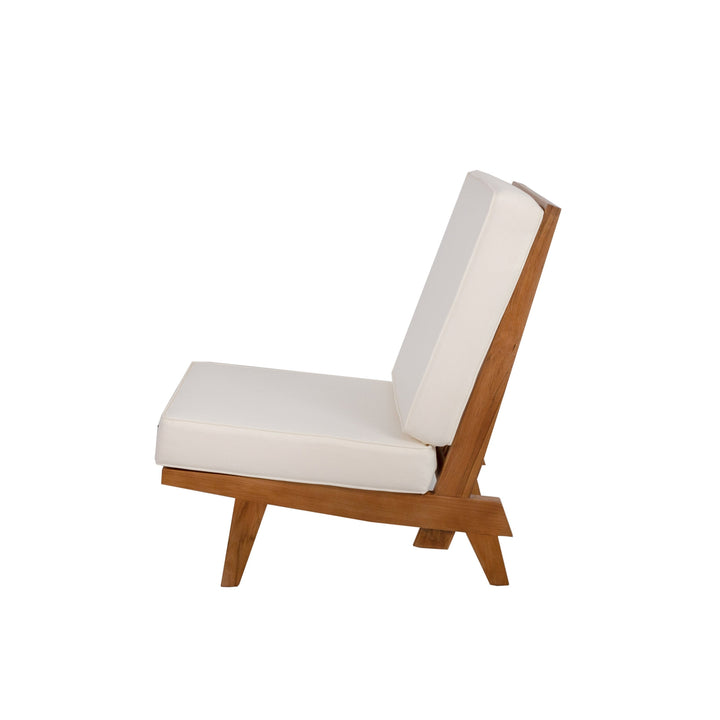 Naka Armless Platform Lounge Chair-France & Son-FL1042BGE-SQ-Lounge Chairs-5-France and Son