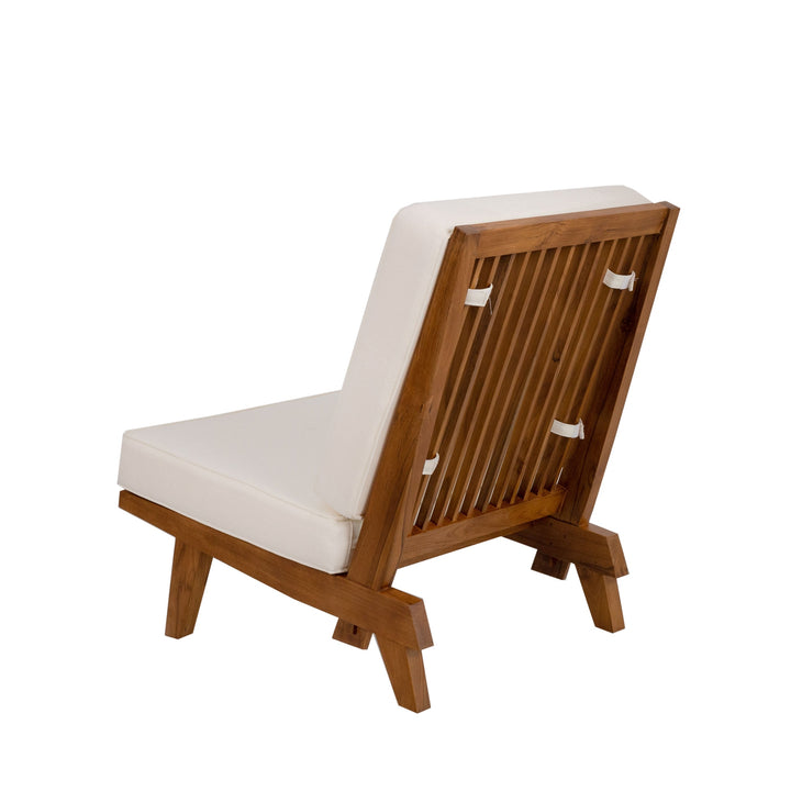 Naka Armless Platform Lounge Chair-France & Son-FL1042BGE-SQ-Lounge Chairs-3-France and Son
