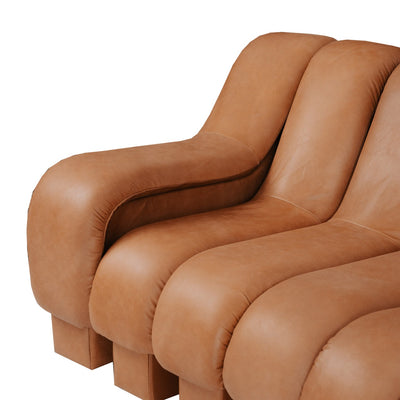 Non Stop Infinity Sofa Set - Leather-France & Son-FL1051LBRN-SET-SectionalsBrown-3-France and Son