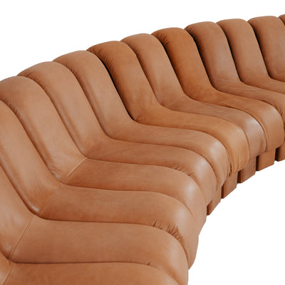 Non Stop Infinity Sofa Set - Leather-France & Son-FL1051LBRN-SET-SectionalsBrown-4-France and Son