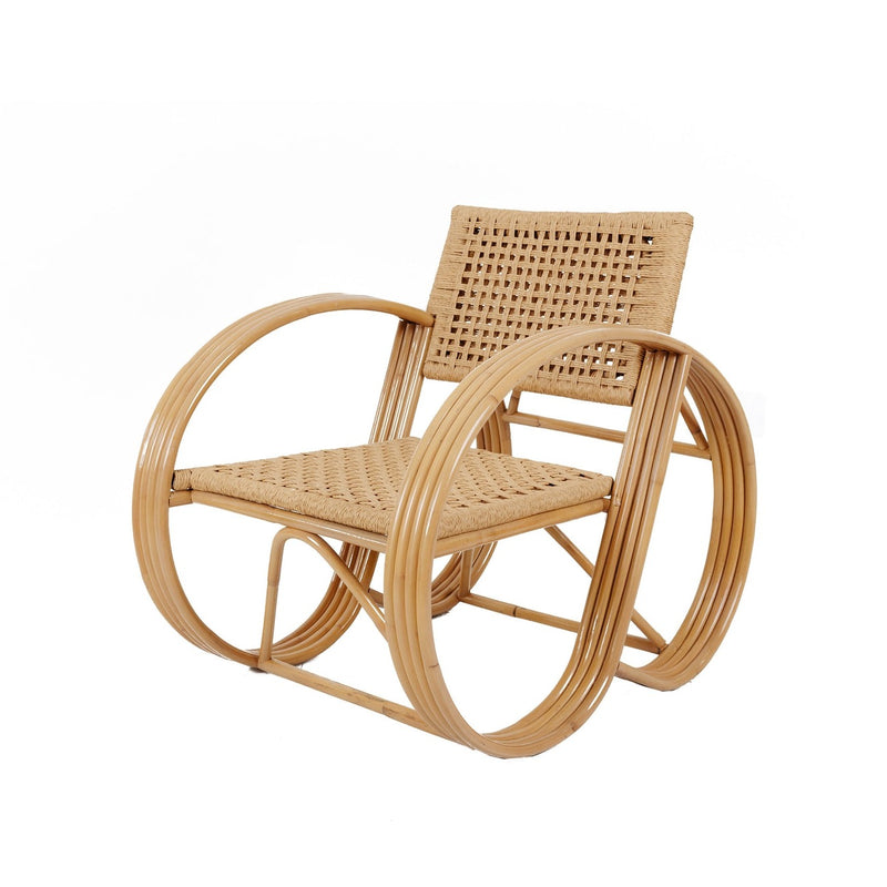 Pretzel Lounge Chair - Hand Woven-France & Son-FL1059NTRL-Lounge Chairs-1-France and Son