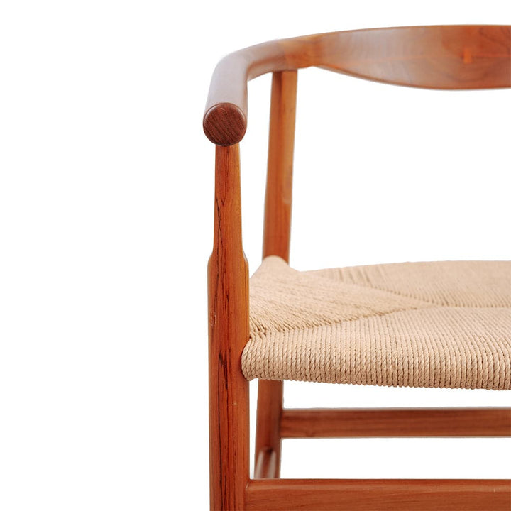 Wegner Teak Arm Chair-France & Son-FL1077NTRL-Dining Chairs-7-France and Son