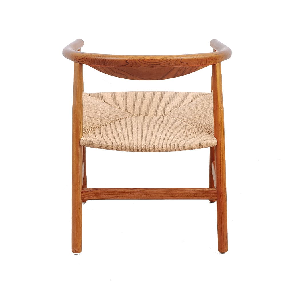 Wegner Teak Arm Chair-France & Son-FL1077NTRL-Dining Chairs-5-France and Son