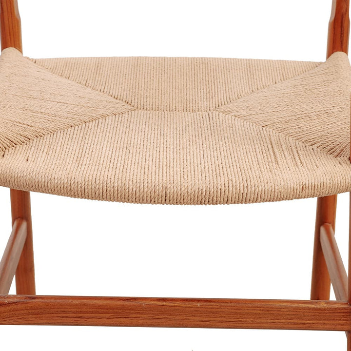 Wegner Teak Arm Chair-France & Son-FL1077NTRL-Dining Chairs-6-France and Son