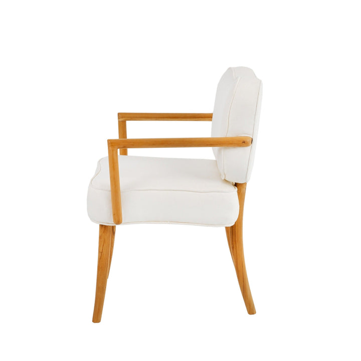 Royere Dining Arm Chair-France & Son-FL1087IVORY-Dining Chairs-10-France and Son