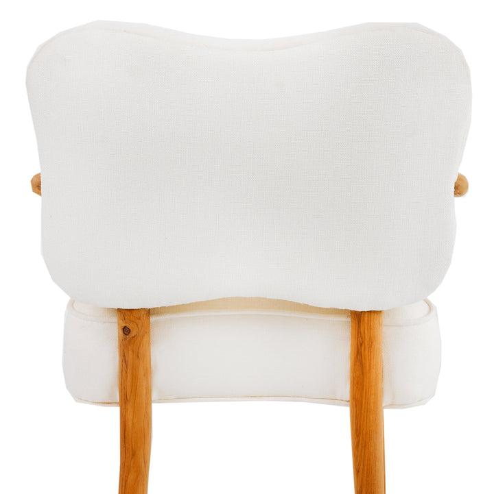 Royere Dining Arm Chair-France & Son-FL1087IVORY-Dining Chairs-4-France and Son