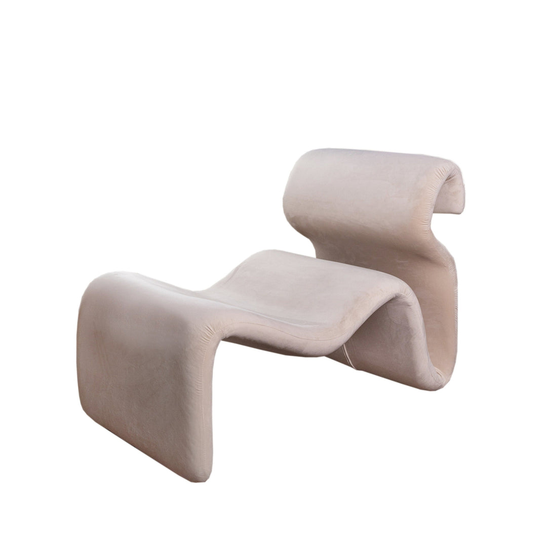 Etcetera Figure Lounge Chair + Ottoman-France & Son-FL1090BGE-FL1190BGE-Lounge ChairsBeige-4-France and Son