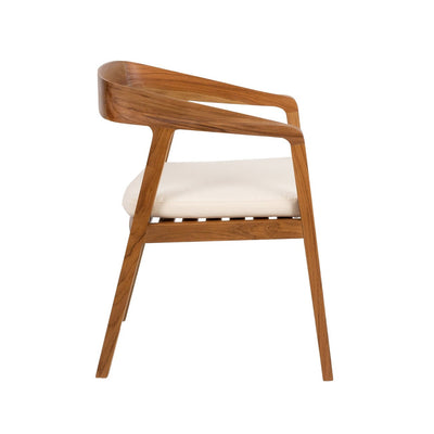 Fields Teak Dining Arm Chair-France & Son-FL1094BGE-Dining Chairs-5-France and Son