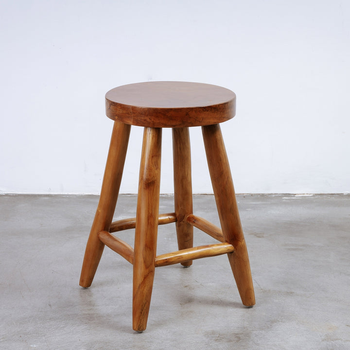 Zermatt Solid Teak Stool-France & Son-FL1118-Stools & Ottomans-4-France and Son