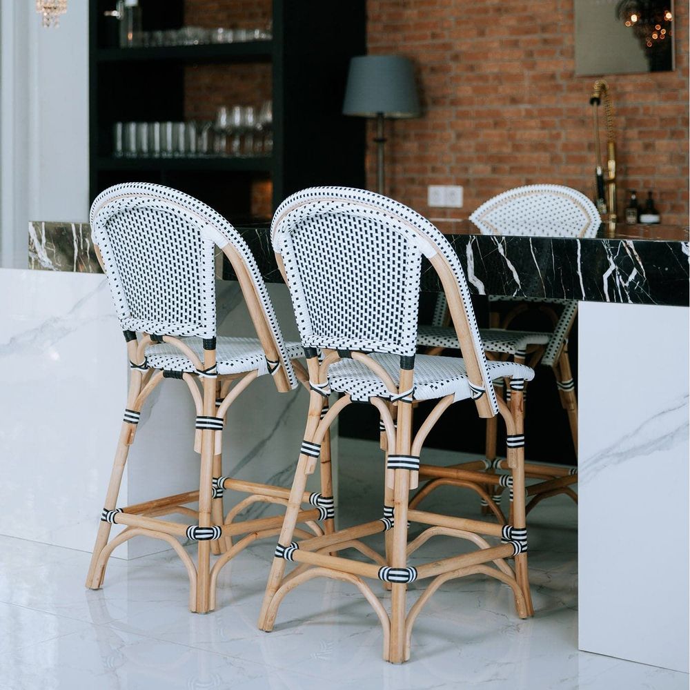 Avila Rattan Counter Stool-France & Son-FL1134-2pc-Bar StoolsSet of 2-6-France and Son
