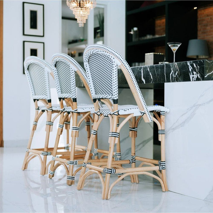Avila Rattan Counter Stool-France & Son-FL1134-3pc-Bar StoolsSet of 3-5-France and Son