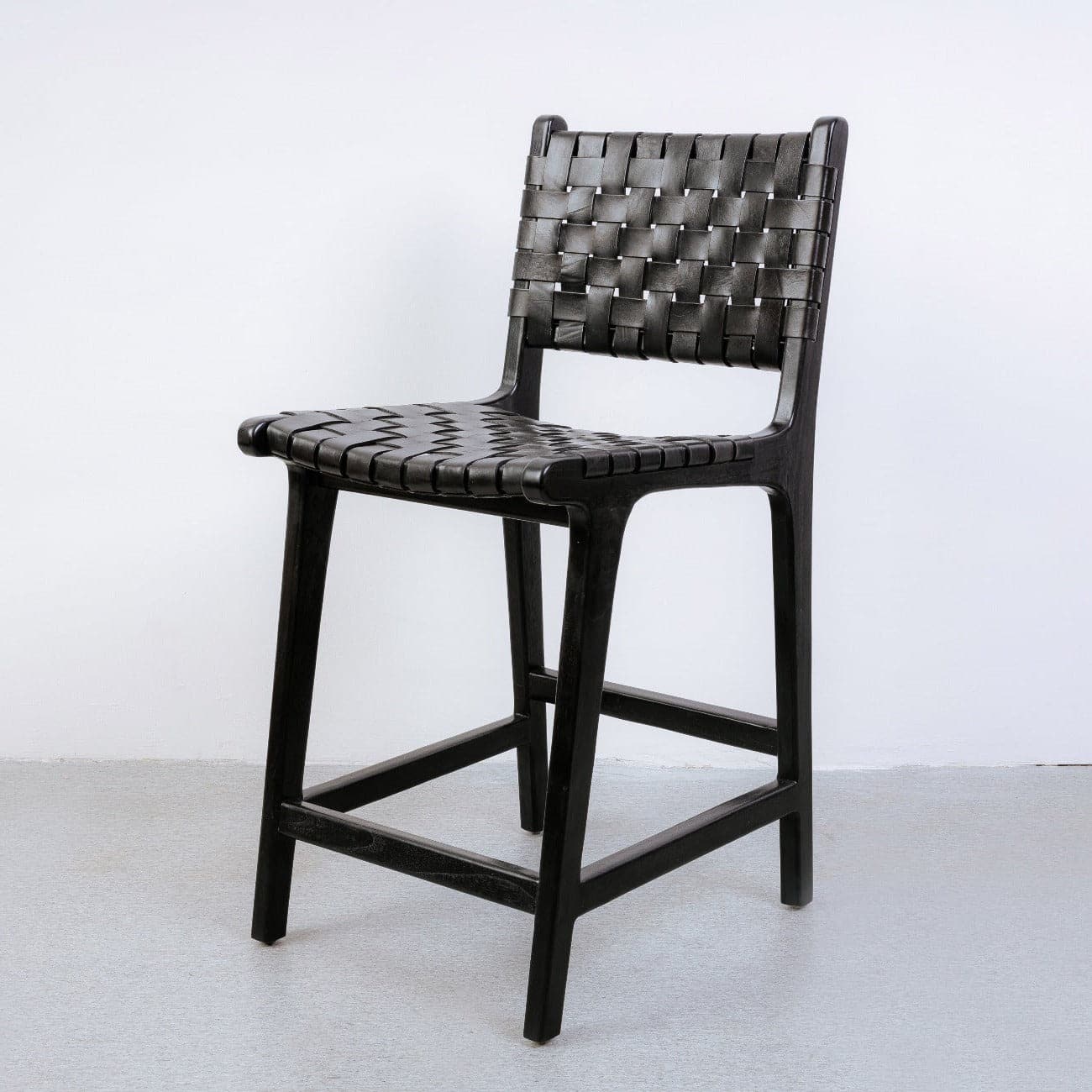 Black woven bar discount stools