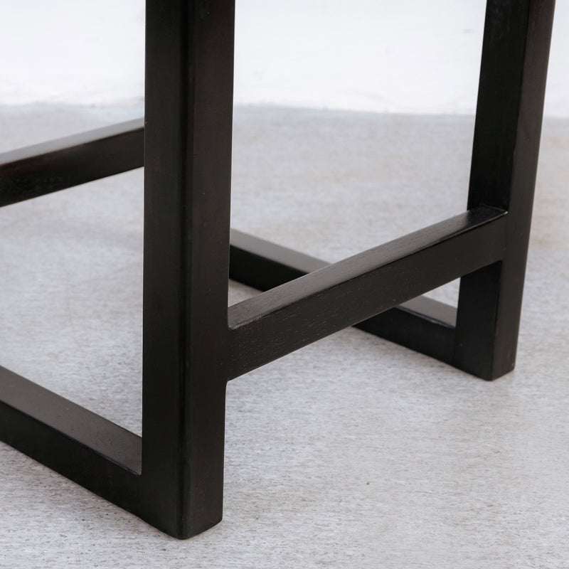 Cahyo Woven Leather Square Counter Stool-France & Son-FL1138BLK-Bar StoolsBlack-3-France and Son