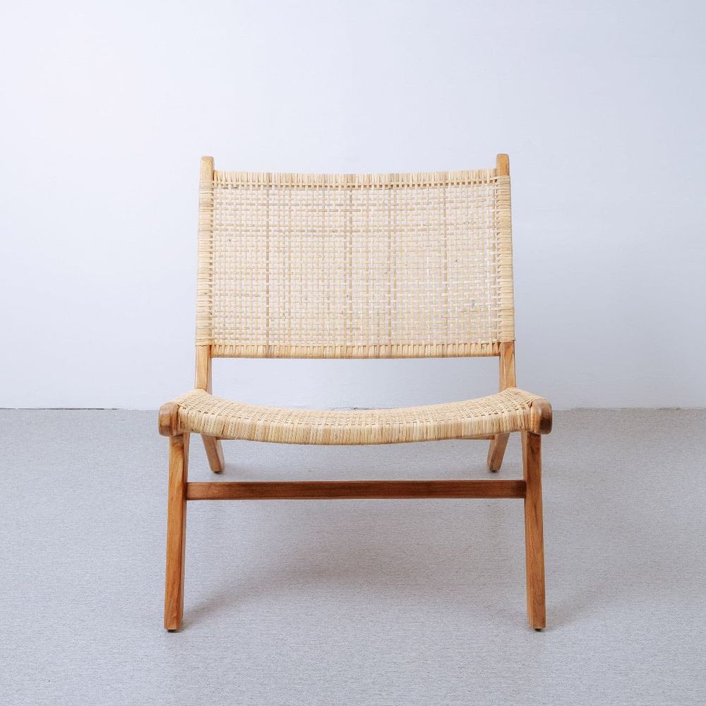 Basham Cane Occasional Chair-France & Son-FL1300NTRL-Lounge Chairs-5-France and Son