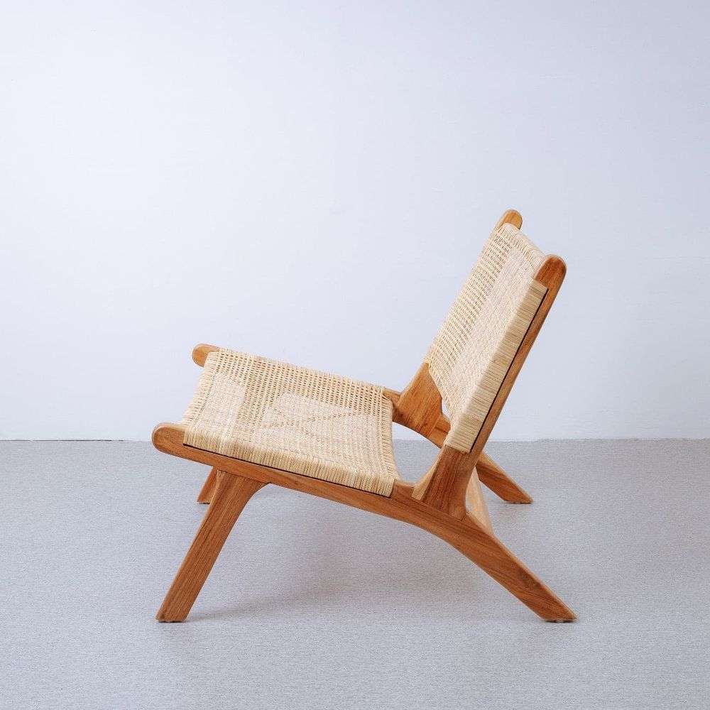 Basham Cane Occasional Chair-France & Son-FL1300NTRL-Lounge Chairs-6-France and Son