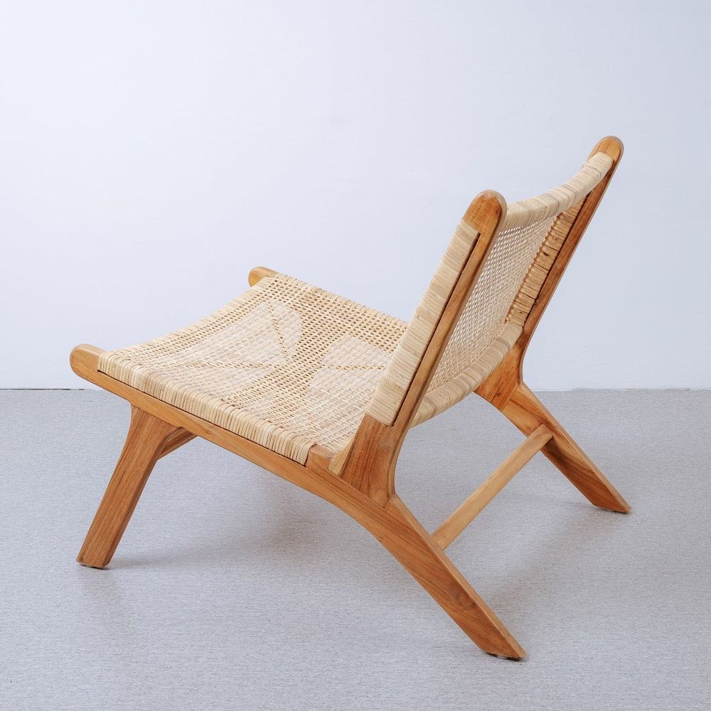 Basham Cane Occasional Chair-France & Son-FL1300NTRL-Lounge Chairs-4-France and Son