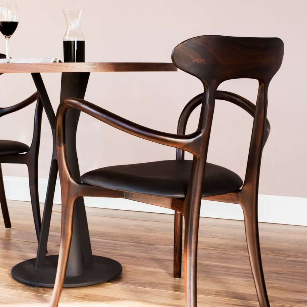 Kringle Dining Arm Chair - Rosewood-France & Son-FL1314-Dining Chairs-2-France and Son