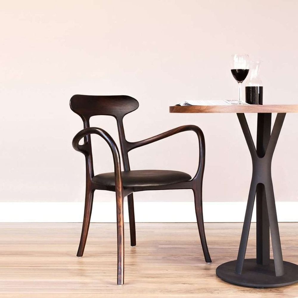 Kringle Dining Arm Chair - Rosewood-France & Son-FL1314-Dining Chairs-6-France and Son