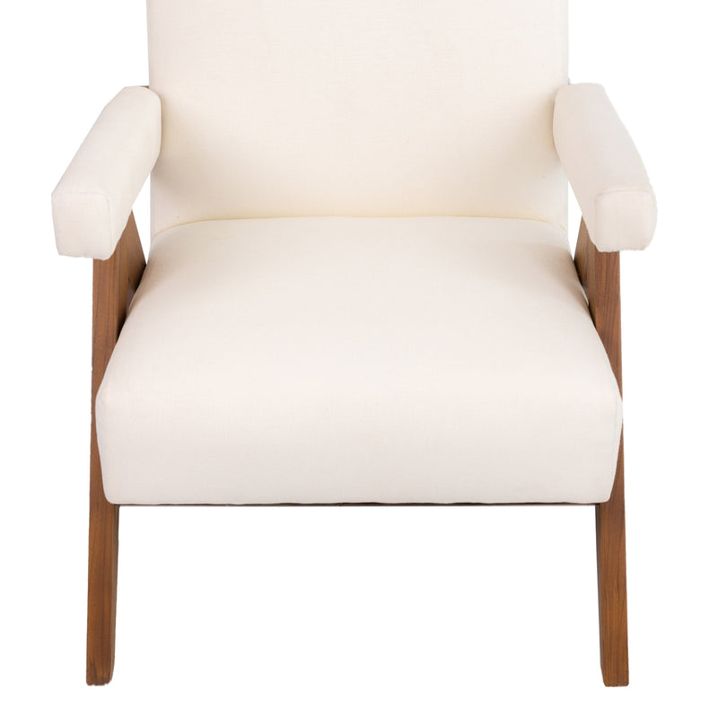 Jeanneret Upholstered Lounge Chair-France & Son-FL1322BGE-Lounge Chairs-10-France and Son