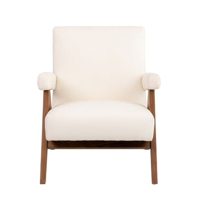 Jeanneret Upholstered Lounge Chair-France & Son-FL1322BGE-Lounge Chairs-4-France and Son